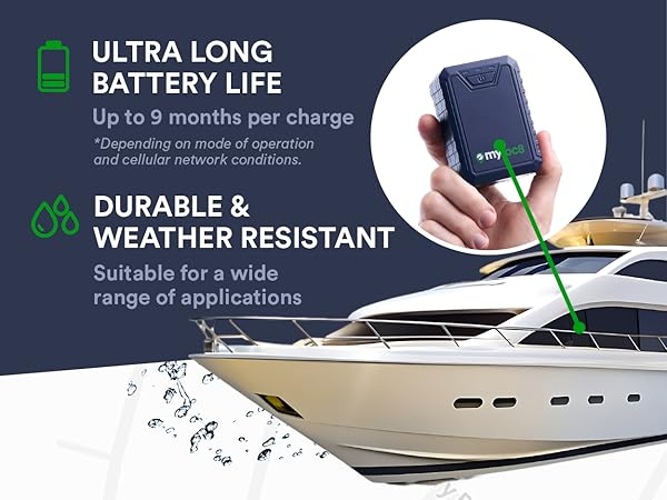 rechargeable battery waterproof universal gps tracker for boats magnetic discreet hidden