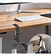 CaLeQi Desk Mount Bag Holder Hook Clamp,On Backpack Hanger Portable Desk Mount Headphones Holder ...