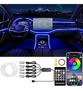 Jushope Car LED Lights, Interior Car Lights with Wireless APP/RF Remote/Button Control, Car Ambie...