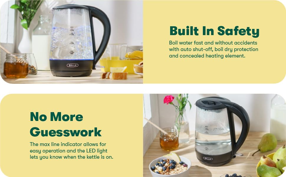 Benefits Auto Shut-off Boild dry protection; Line Indicator, LED light