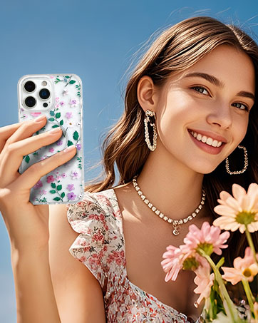 brand-Pretty Floral Stylish Aesthetic Phone Case-3