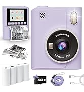 Instant Print Camera for Kids, Christmas Birthday Gifts for 4 5 6 7 8 9 10 Year Old Girls Boys, P...