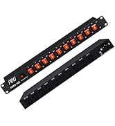 10 Individual Led Switches,Network Power Rackmount - Surge Protector, 100V-240V-1800 Joules, 1U R...