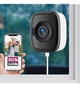 5MP 3K Window Camera, 2.4G &amp; 5G WiFi Indoor Cameras for Home Security with Color Night Vision, Wi...