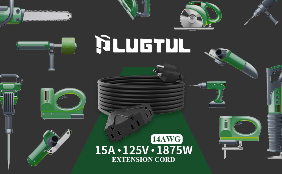 outdoor extension cord with multiple outlets waterproof black 15a extension cord