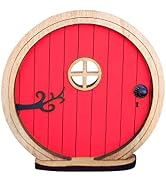 PurYupearl 1Pc Red Fairy Garden Door for Tree, Fairy Doors for Trees Outdoor and Tree Trunk, Mini...