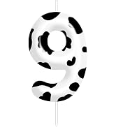 Cow Birthday Candles Number 9 Cow Candle for Cake Topper, Birthday Anniversary Party Decorations ...