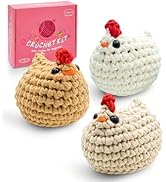 SGIBYN Crochet Kit for Beginners with Step-by-Step Video Tutorials, Starter Crochet Chickens Amig...