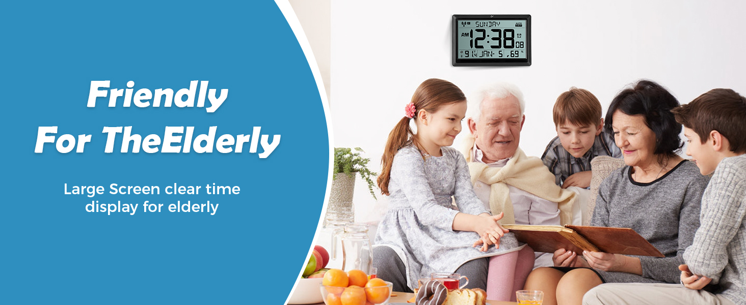 friendly elderly clock