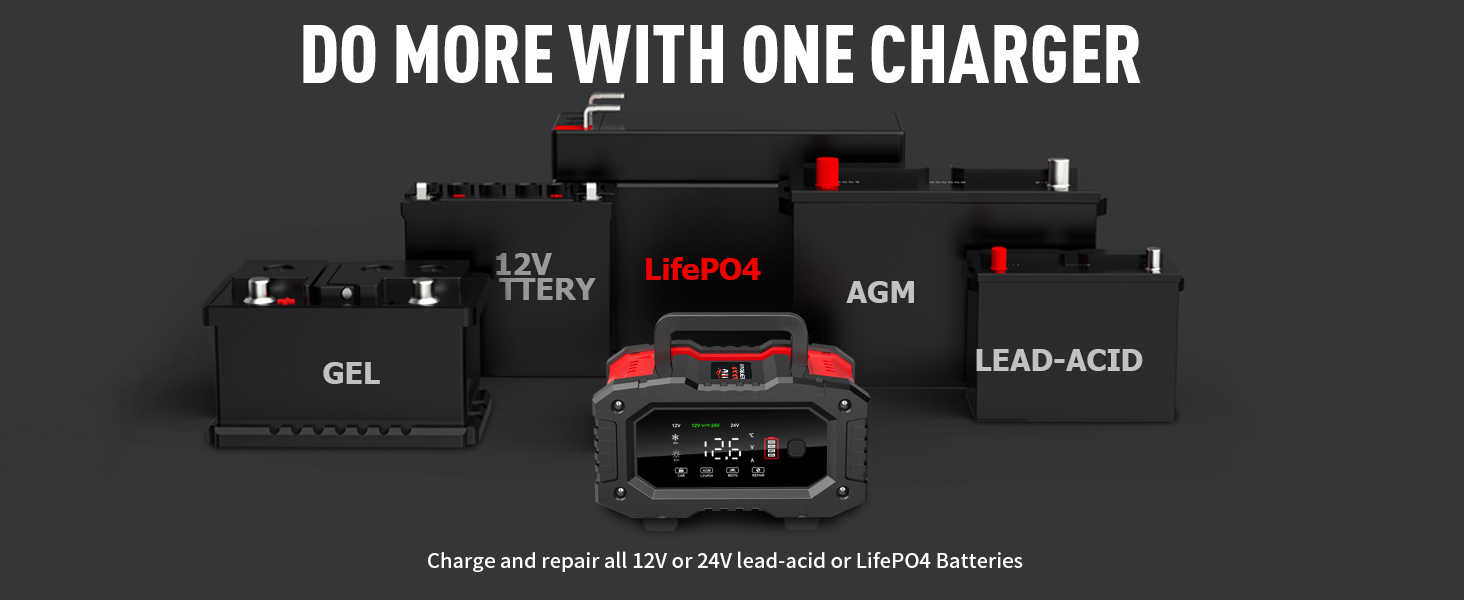 Lifepo4 Float Fully-Automatic Smart Charger