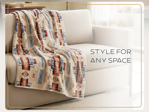 Pendleton Oversized Jacquard Spa Towel, home decor, throw blanket
