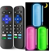 (3+2 Packs) Replacement Remote Control for Roku with Soft Silicone Case, Universal Remote for TCL...