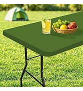 homing Rectangle Table Cloth Cover, Waterproof Polyester Elastic Fitted Tablecloth, Fits for 6 Fo...