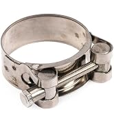 Exhaust Clamp Stainless Steel Exhaust Band Clamp Replacement for Motorcycle Water Hose Car Automo...