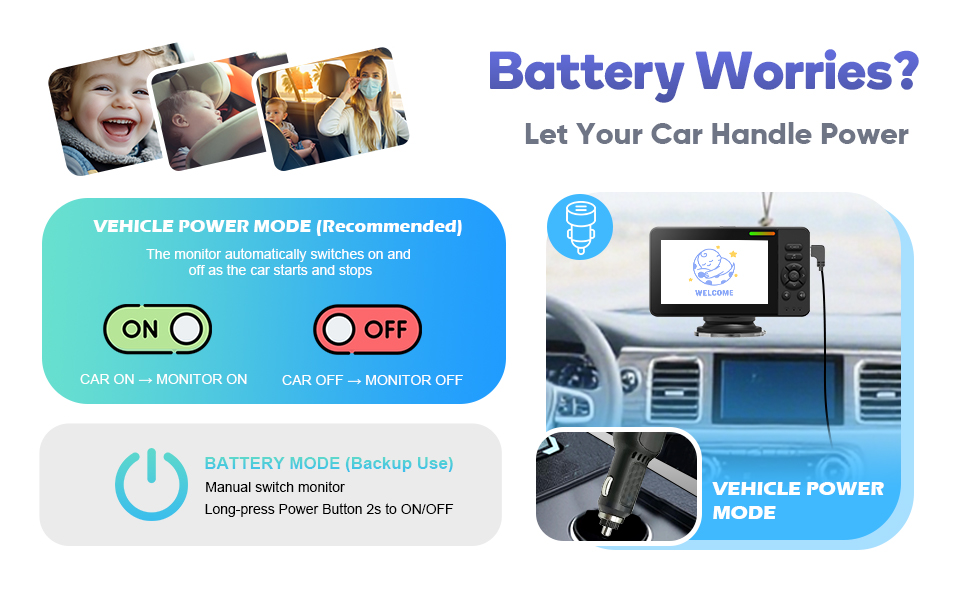 optimized power system baby monitor