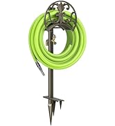 GOFORWILD Garden Hose Stand with Brass Faucet, Detachable Heavy Duty Water Hose Holder, Freestand...
