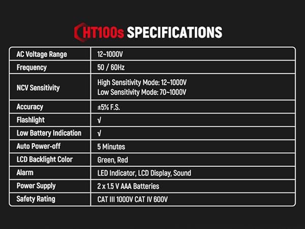 HT100s Voltage Tester
