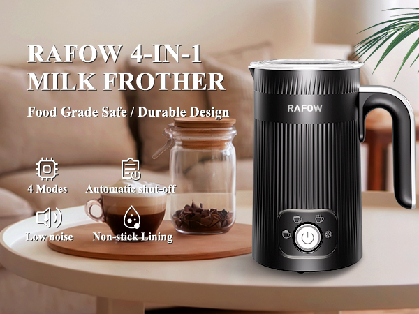 RAFOW 4-in-1 Milk Frother