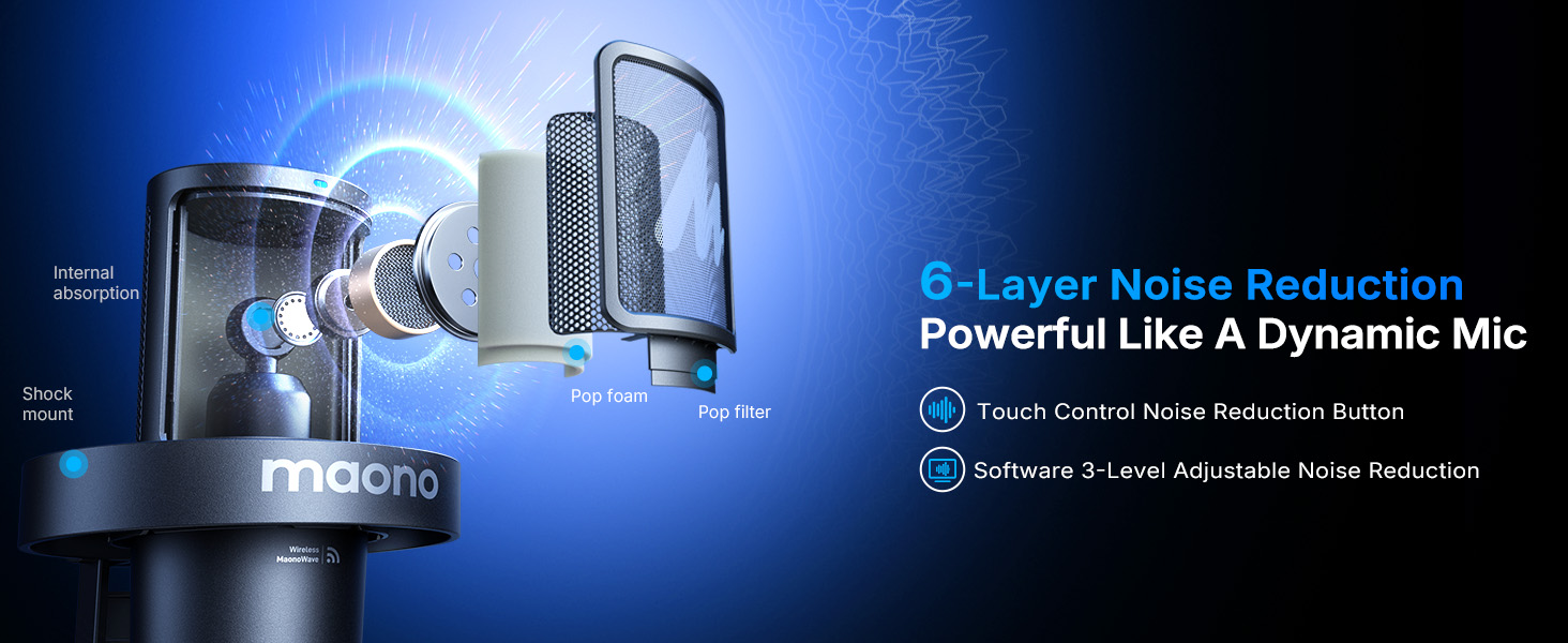 wireless gaming usb microphone for pc,noise cancelling mic
