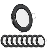 Obeaming 8 Pack 12 Volt LED Puck Light RV Recessed Mount Ceiling Light 2.75” 12V Down Light for C...