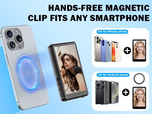 magnetic selfie screen