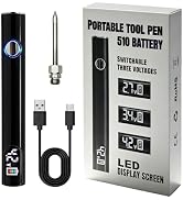 universal portable soldering iron with LED display, SYWTJ 650mAh built-in battery, rechargeable w...