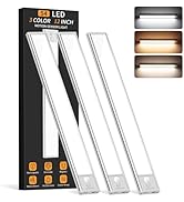 Under Cabinet Lighting Wireless, 54 LED Motion Sensor Light Indoor, 3 Color Dimmable Closet Light...