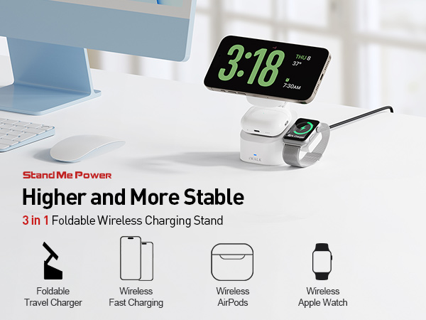 3 in 1 Foldable Wireless Charging Stand