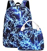 mezhsa Boy School Backpack Elementary Middle Lightning Bookbag Laptop Teenager Waterproof Lightwe...