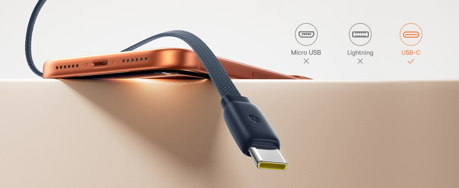 Baseus Retractable USB C Cable 3ft