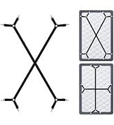 DS. DISTINCTIVE STYLE Sheet Straps 2 Pieces Mattress Sheet Holder Straps for Queen/King Size Bed ...
