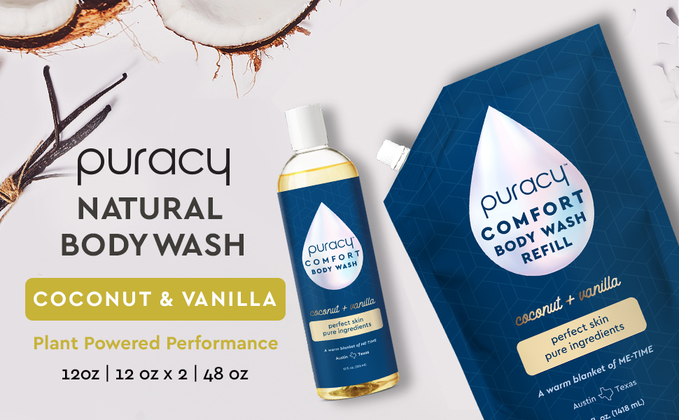 Puracy Body wash refill and Pet bottle