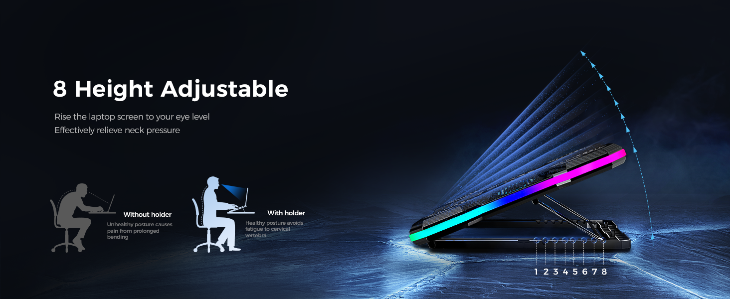 8 heights adjustemnt