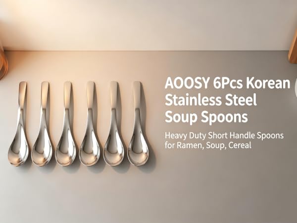 korean soup spoons set of 6