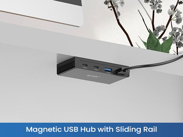 Magnetic USB Hub with Sliding Rail