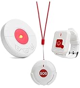 Caregiver Pager Alert Button for Seniors at Home Medical Alert That Calls Famiy for Home / Elderl...
