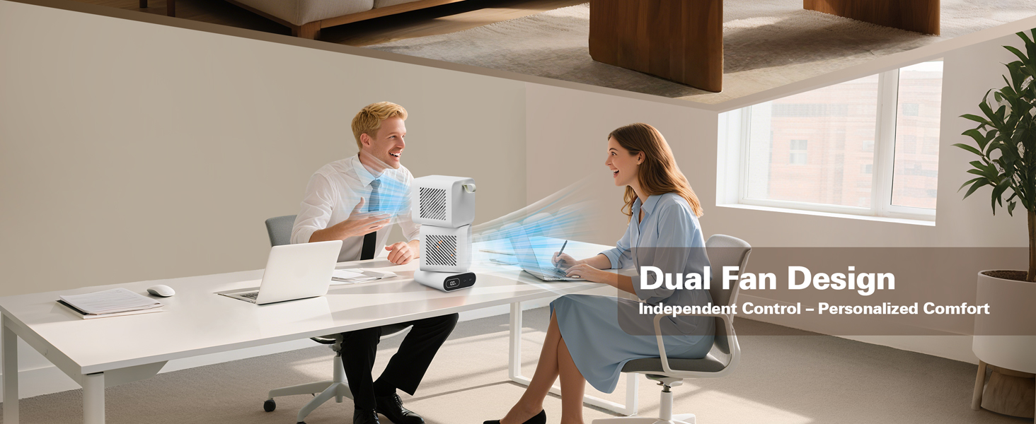 Dual Fan Design with Independent Control – Personalized Comfort
