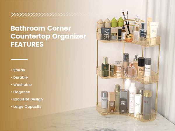 CORNER BATHROOM ORGANIZER COUNTERTOP