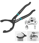 DURATECH 12 Inch Oil Filter Pliers &amp; 3 Jaw Adjustable Oil Filter Wrench | 2-Piece Automotive Oil ...