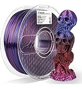 AMOLEN PLA 3D Printer Filament, PLA Filament 1.75mm Silk Blue Purple Shiny Red Filament, 3D Print...