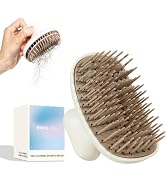 RHOS Self Cleaning Shampoo Brush, Scalp Massager Hair Scrubber (White) | Curved Scalp Scrubber &amp; ...
