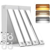 Under Cabinet Lighting, 4 Pack Rechargeable Motion Sensor Light Indoor, 3 Color&amp; 5 Level Brightne...