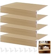 Wire Rack Covers for Pantry Shelf Covers for Wire Shelving Liners Removable 4 Pack with Holders f...