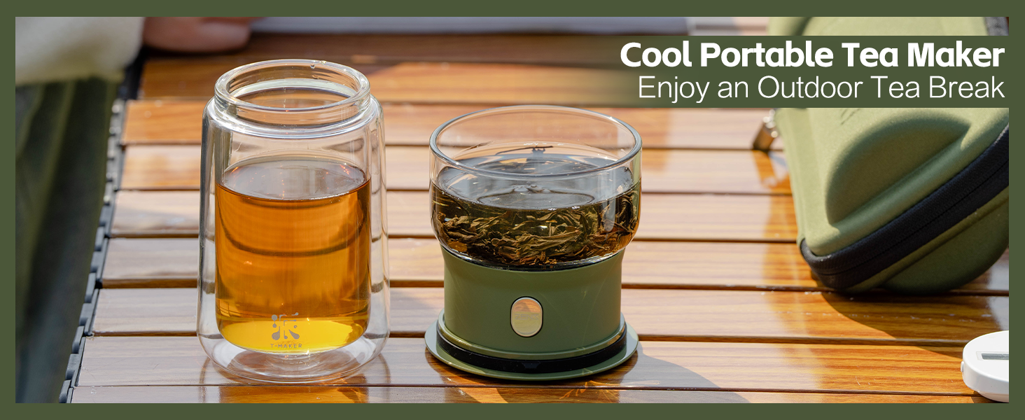 ZENS Modern 3-in-1 Smart Small Glass Tea Infuser Teapot