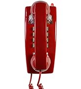 Old Style Retro Wall Phone with Handset Volume Control Landline Corded Telephone Waterproof and M...