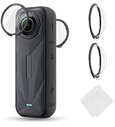 K&F Concept Premium Lens Guards Compatible with Insta360 X5, High Transparency Tempered Optical G...