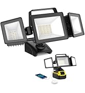 ALUSSO LED Work Light for Dewalt Battery 18W/27W/36W Adjustable, 3000K/4000K/6500K Worklight with...