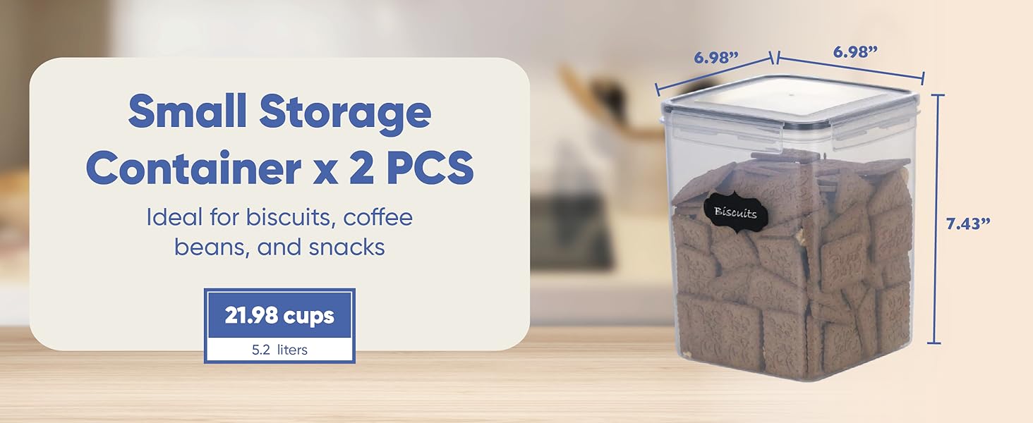 25 lb Flour Storage Container, Air Tight Flour Container, Large Flour Storage Container, Rice Bin