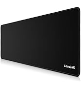 LeadsaiL Extended Gaming Mouse Pad (32X12X0.16In), Large Non-Slip Rubber Base Mousepad with Stitc...