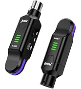 AITONE Wireless XLR Transmitter and Receiver – 2.4GHz Wireless Microphone System, 48V phantom pow...